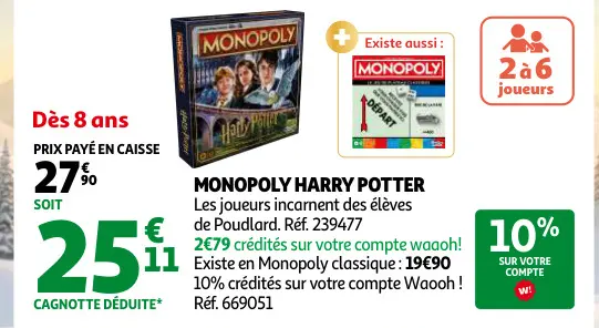 Promotie: Monopoly Harry Potter