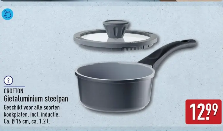 Aanbieding: Gietaluminium steelpan
