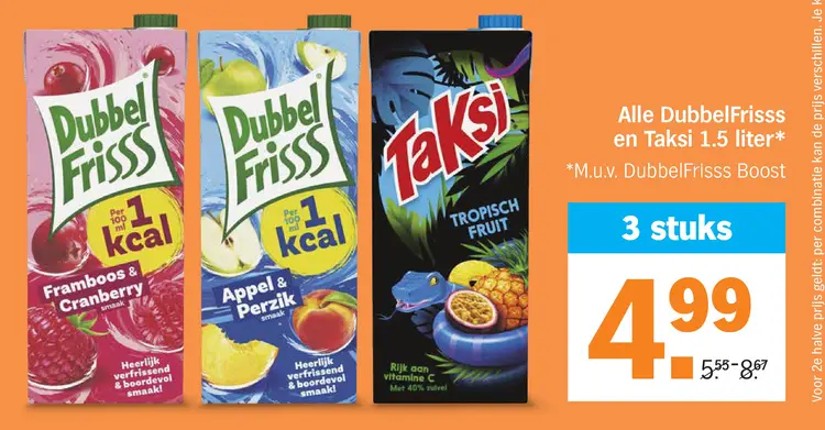 Aanbieding: DubbelFrisss en Taksi