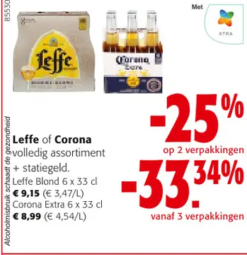 Aanbieding: Leffe of Corona