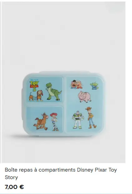 Offre: Boîte repas à compartiments Disney Pixar Toy 