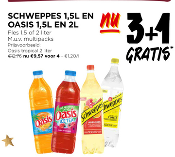 Aanbieding: SCHWEPPES EN OASIS