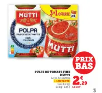 Offre: Pulpe de tomate fine