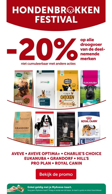 Aanbieding: Alle droogvoer van de deelnemende merken