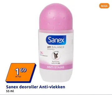 Aanbieding: Sanex deoroller Anti-vlekken