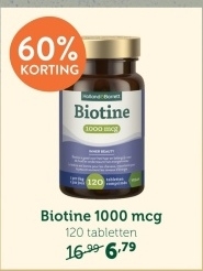 Aanbieding: Holland & Barrett Biotine 1000mcg - 120 tabletten