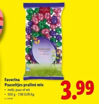 Promotie: Paaseitjes praliné mix