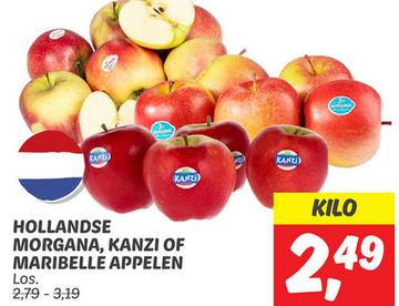 Aanbieding: HOLLANDSE MORGANA, KANZI OF MARIBELLE APPELEN