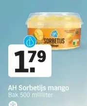 Aanbieding: AH Sorbetijs mango