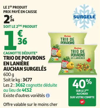 Offre: Trio de poivrons en lanière