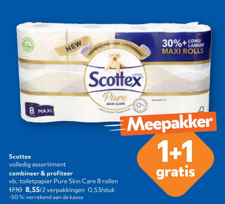 Promotie: Toiletpapier Pure Skin Care