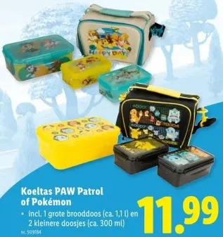 Promotie: Koeltas PAW Patrol of Pokémon