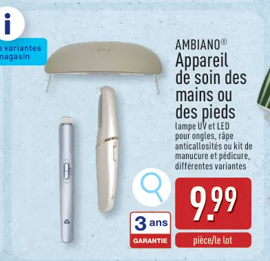 Offre: Appareil de soin des mains ou des pieds