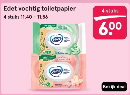 Aanbieding: Edet vochtig toiletpapier