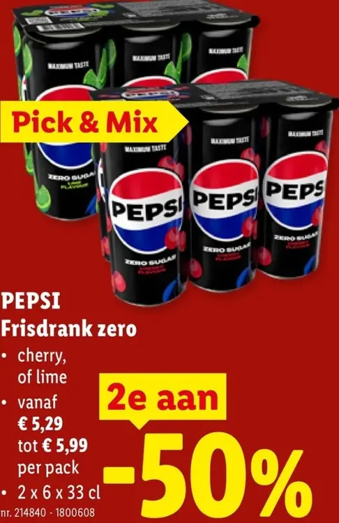 Promotie: Frisdrank zero
