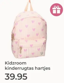 Aanbieding: kinderrugtas hartjes