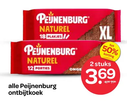 Aanbieding: Peijnenburg Naturel ontbijtkoek