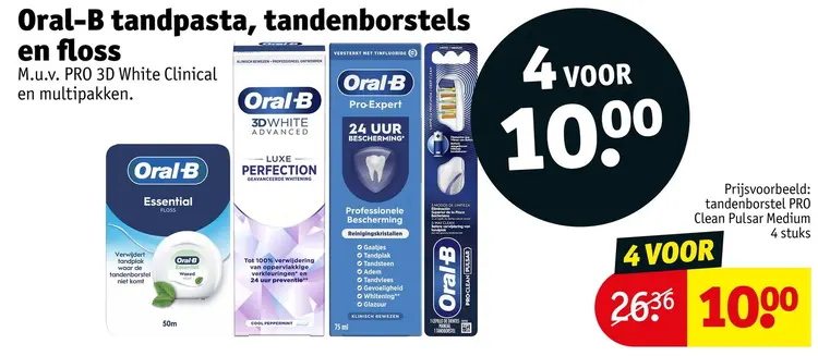 Aanbieding: Tandpasta, tandenborstels en floss