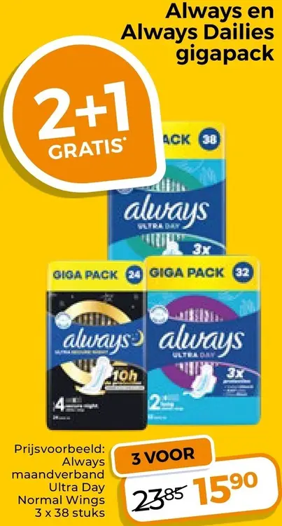 Aanbieding: Always en Always Dailies gigapack