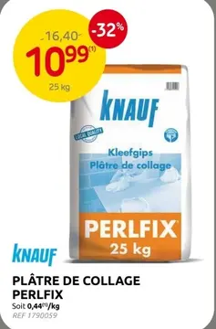 Offre: Plâtre de collage perlfix
