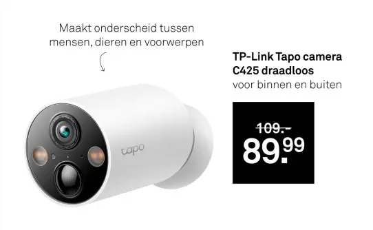 Aanbieding: TP-Link Tapo camera C425 draadloos