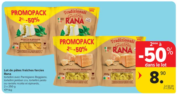 Offre: Lot de pâtes fraîches farcies