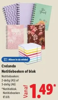 Aanbieding: Notitieboeken of blok