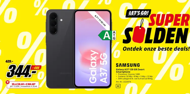 Promotie: Galaxy A37 128 GB Zwart Smartphone