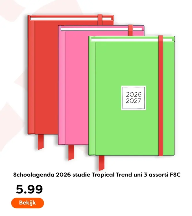 Aanbieding: Schoolagenda 2026 studie Tropical Trend
