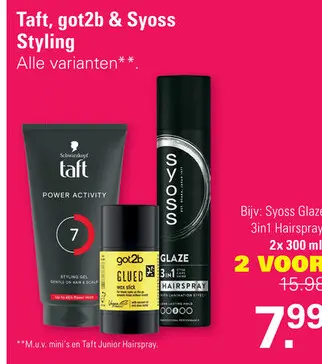 Aanbieding: Taft, got2b & Syoss Styling