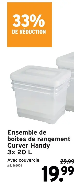 Offre: Ensemble de boîtes de rangement