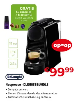 Aanbieding: Nespresso - DLEN85BBUNDLE