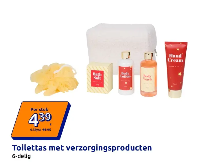 Promotie: Toilettas met verzorgingsproducten