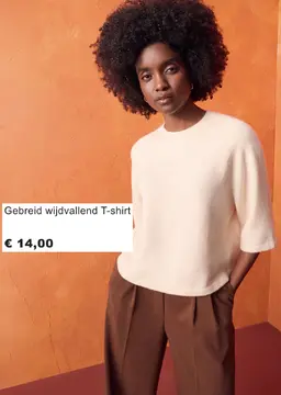 Aanbieding: Gebreid wijdvallend T-shirt