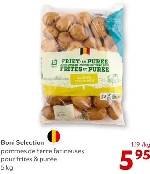 Offre: Pommes de terre farineuses pour frites & purée