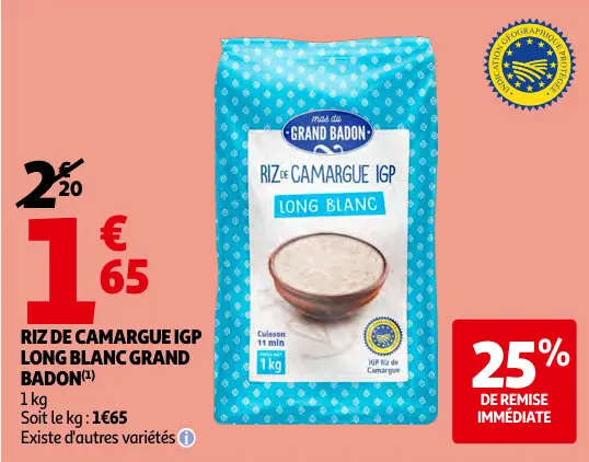 Promotie: Riz de camargue igp long blanc