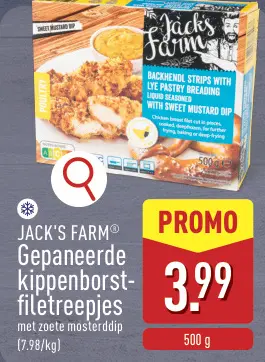 Promotie: Gepaneerde kippenborstfiletreepjes