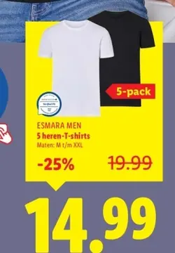 Aanbieding: ESMARA MEN heren-T-shirts