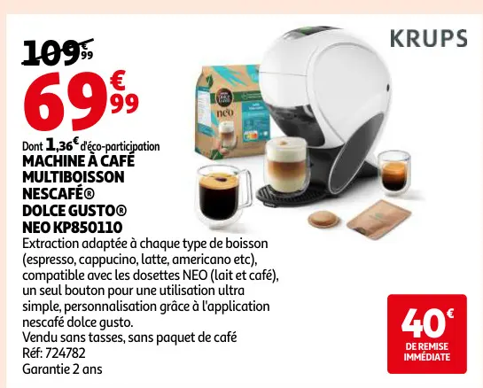 Offre: Machine a cafe multiboisson