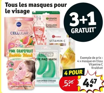 Offre: Tous les masques pour le visage