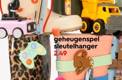 Aanbieding: geheugenspel sleutelhanger