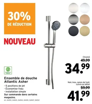 Offre: Ensemble de douche Atlantic Asher