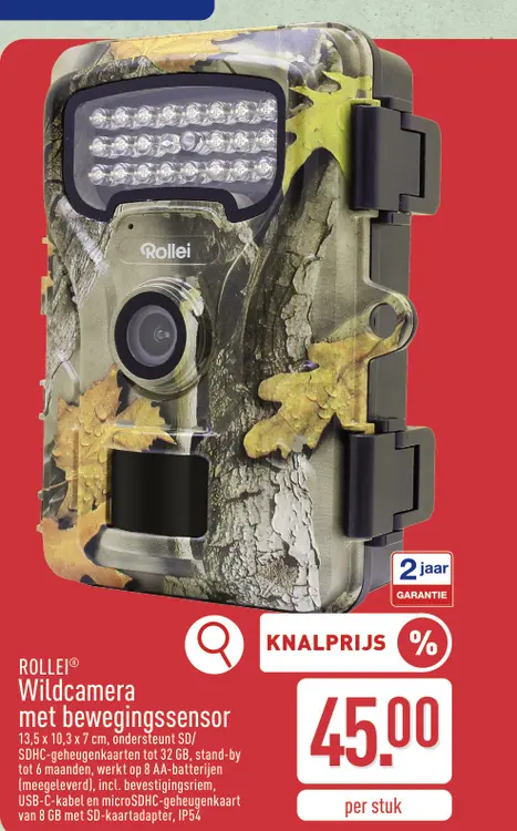 Promotie: Rollei Wildcamera met bewegingssensor