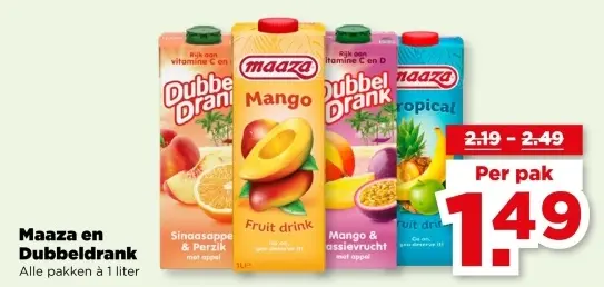 Aanbieding: Maaza en Dubbeldrank