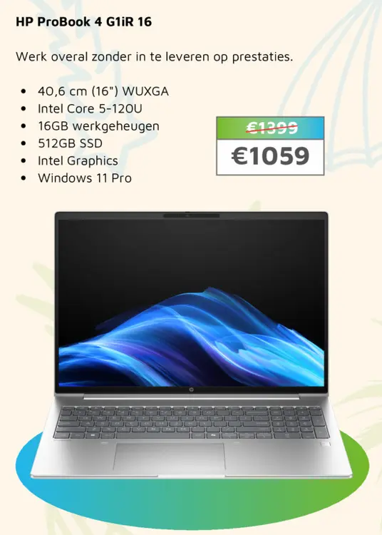 Aanbieding: HP ProBook 4 G1iR 16