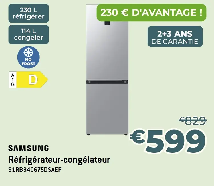 Offre: Réfrigérateur-congélateur
