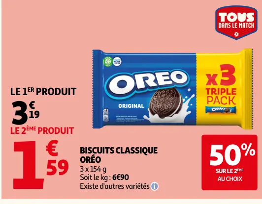 Offre: Biscuits classique oréo