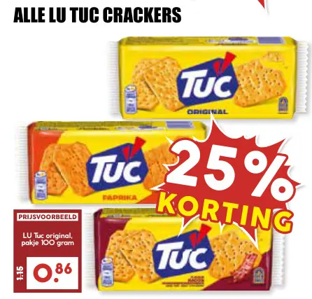 Aanbieding: Alle LU Tuc Crackers
