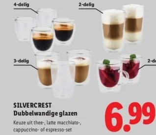 Aanbieding: Dubbelwandige glazen