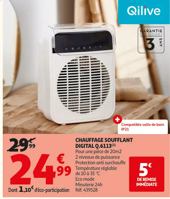 Offre: Chauffage soufflant digital q.6113